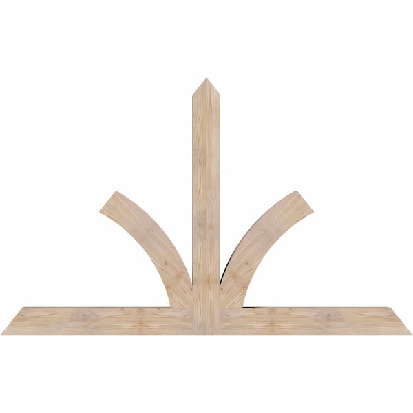 Ekena Millwork Richland Smooth Timber Gable Bracket, Douglas Fir, 84"W x 53"H x 5 1/2"D x 5 1/2"F, 15/12 Pitch GBW084X53X0606RIC00SDF - main
